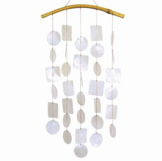 Bamboo Arch Capiz Chime White