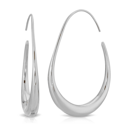 Silver Fluid Hoops