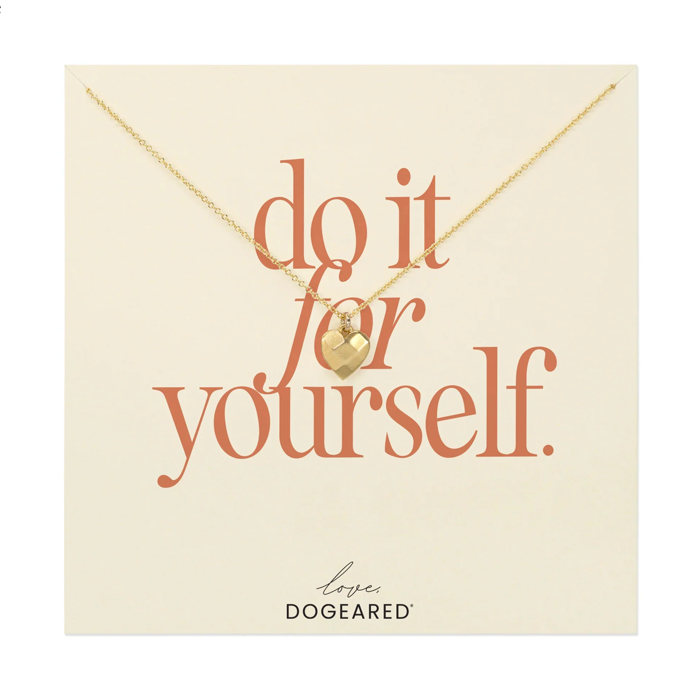 Modern Do It For Yourself Faceted Heart Necklace