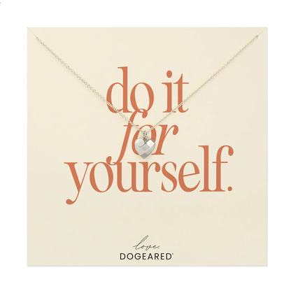 Modern Do It For Yourself Faceted Heart Necklace