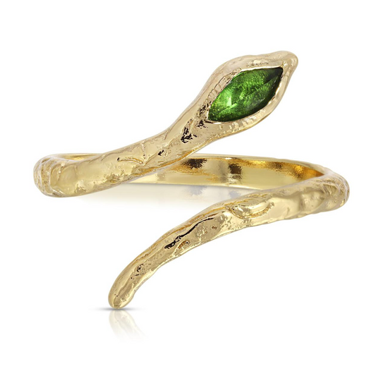 Green Quartz Mystic Serpent Ring