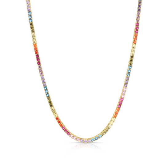 Rainbow Tennis Necklace