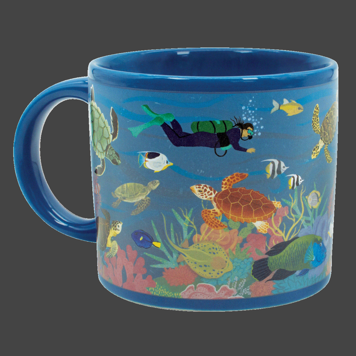 Sea Turtles at Coral Reef Color Change Mug