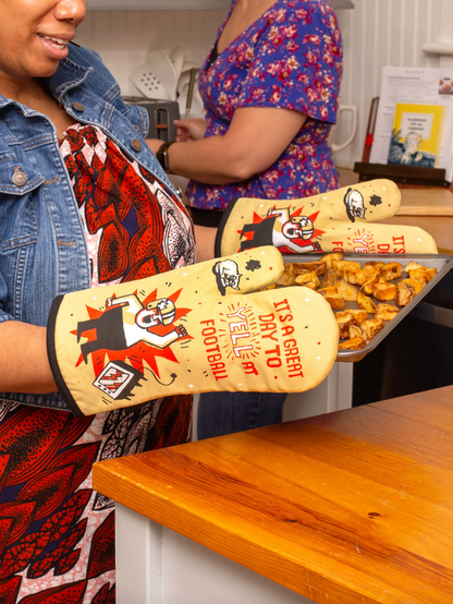 Yell At Football Oven Mitt