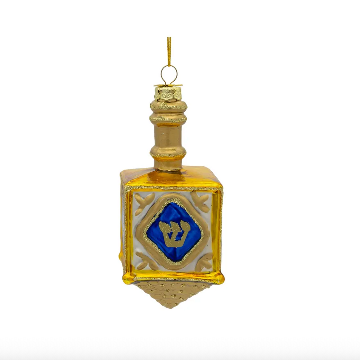 Dreidel Glass Ornament
