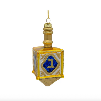 Dreidel Glass Ornament