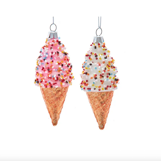 Ice Cream Ornament, Glass
