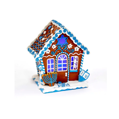 Gingerbread LED Hanukkah House, 7"