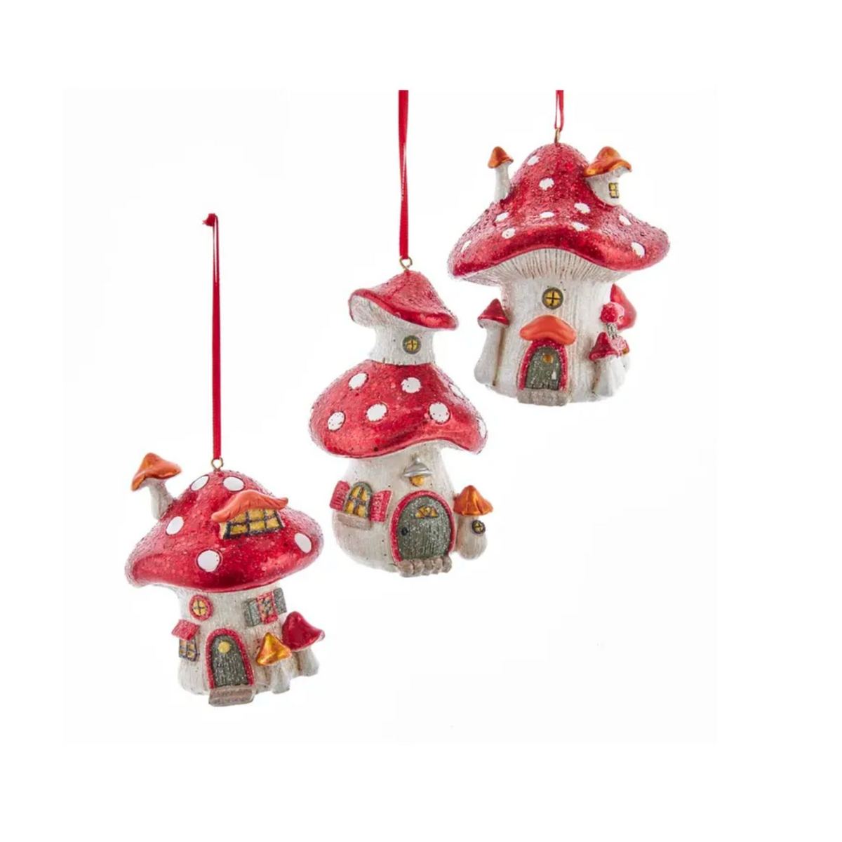 Mushroom House Ornament