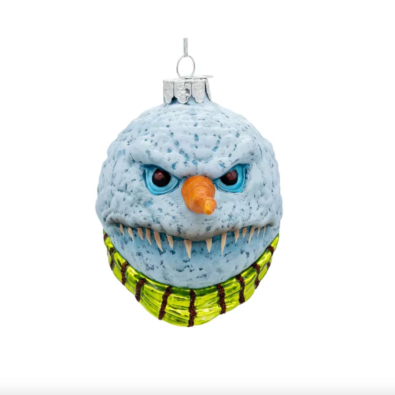 Glass Evil Snowman Ornament