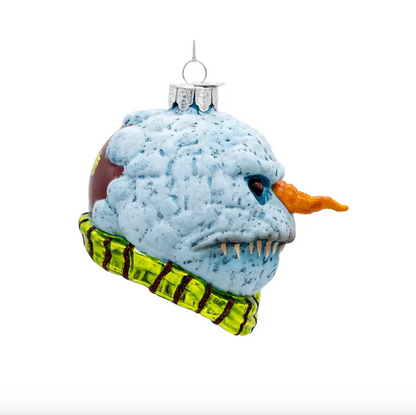 Glass Evil Snowman Ornament