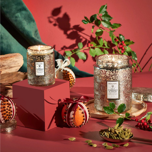 Gilt Pomander & Hinoki Candle