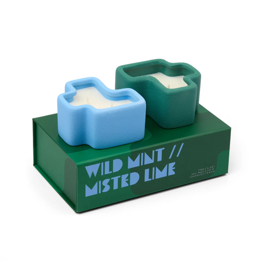 Jigsaw Candle Set - Wild Mint & Misted Lime