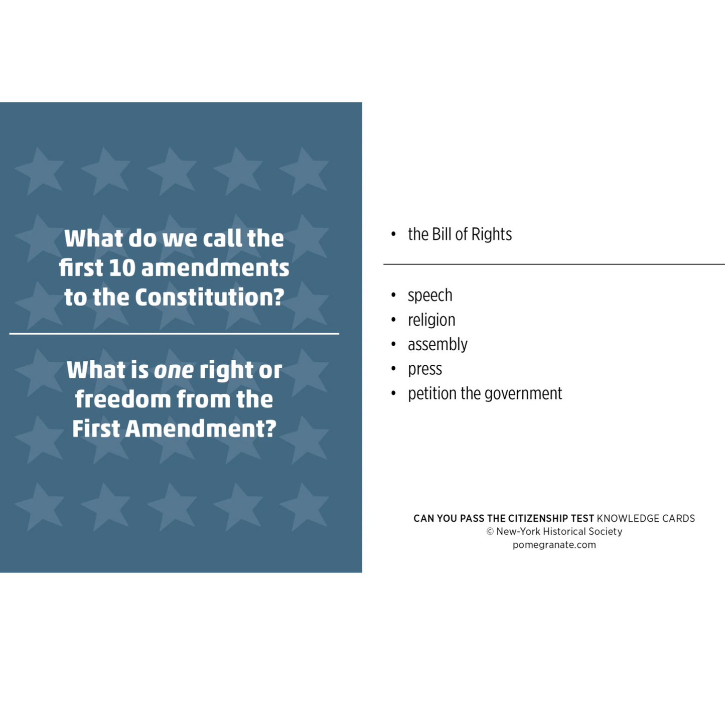 Can You Pass the Citizenship Test? Knowledge Cards