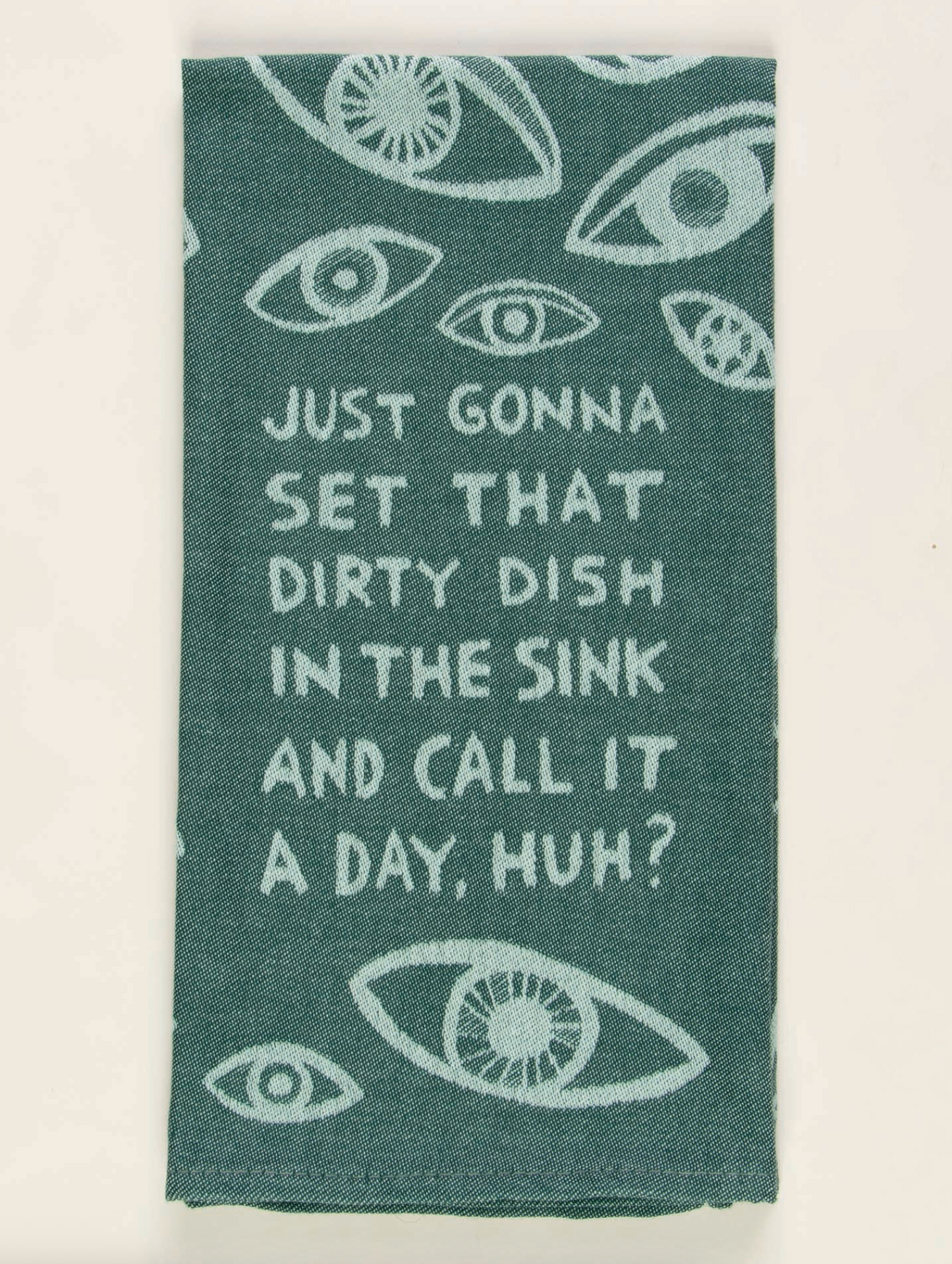 Dirty Dish in Sink Woven Dish Towel