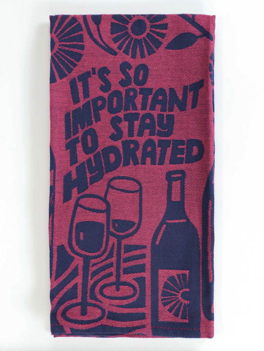 Stay Hydrated Woven Dish Towel