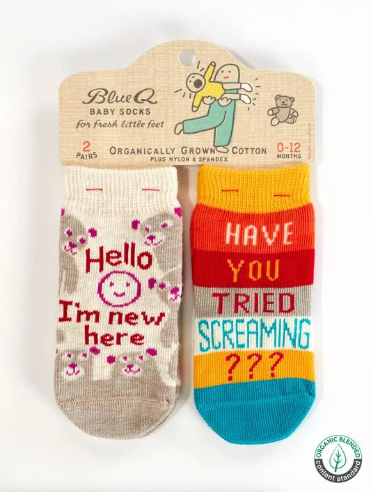 I'm New / Screaming Baby Socks