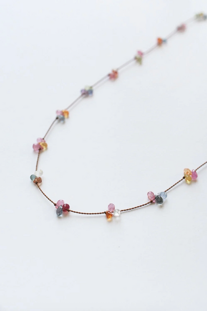 Berry Necklace w/ Rainbow Sapphire