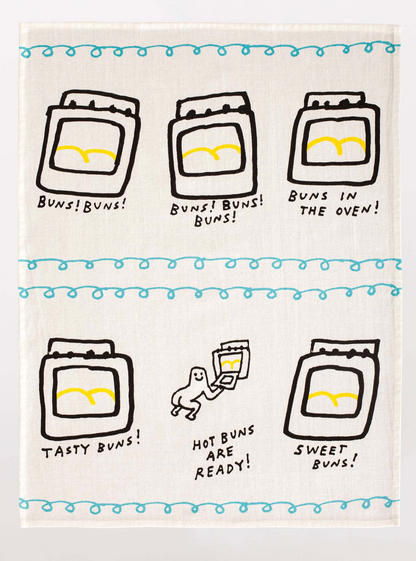 Hot Buns Are Ready Dish Towel