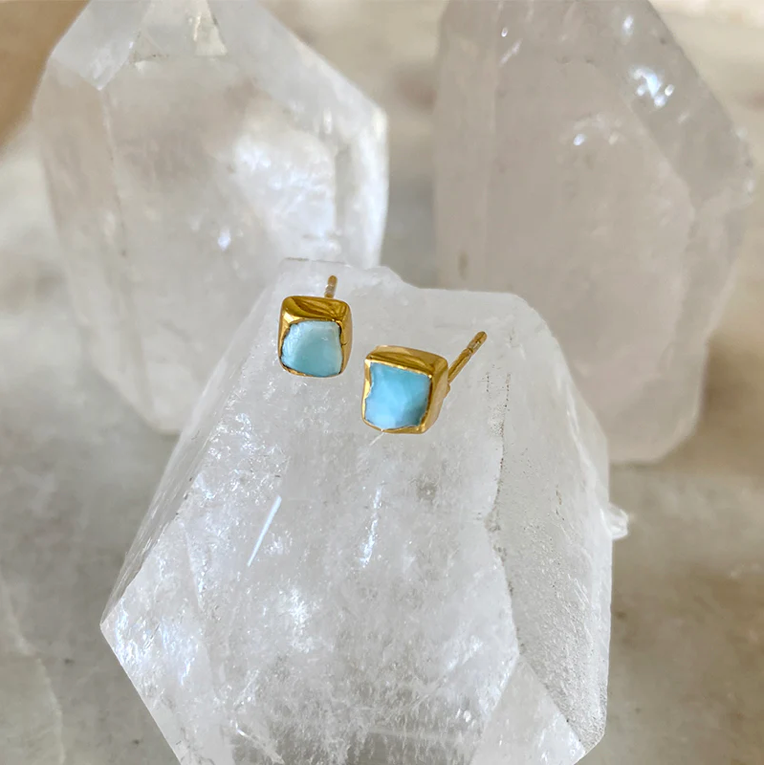 Larimar Studs