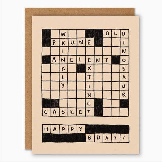 Crossword Birthday Card