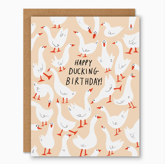 Ducking Birthday Card