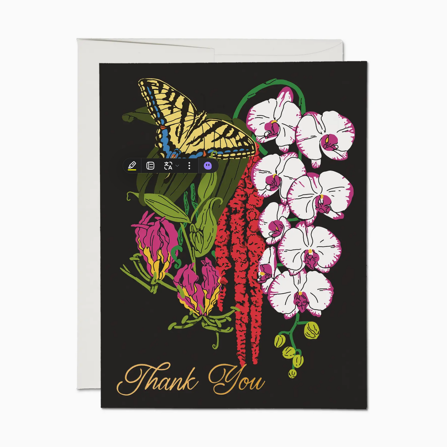 Swallowtail Thank You Greeting Card
