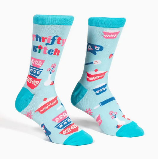 Thrifty B*tch Crew Socks