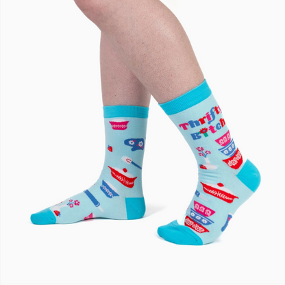 Thrifty B*tch Crew Socks