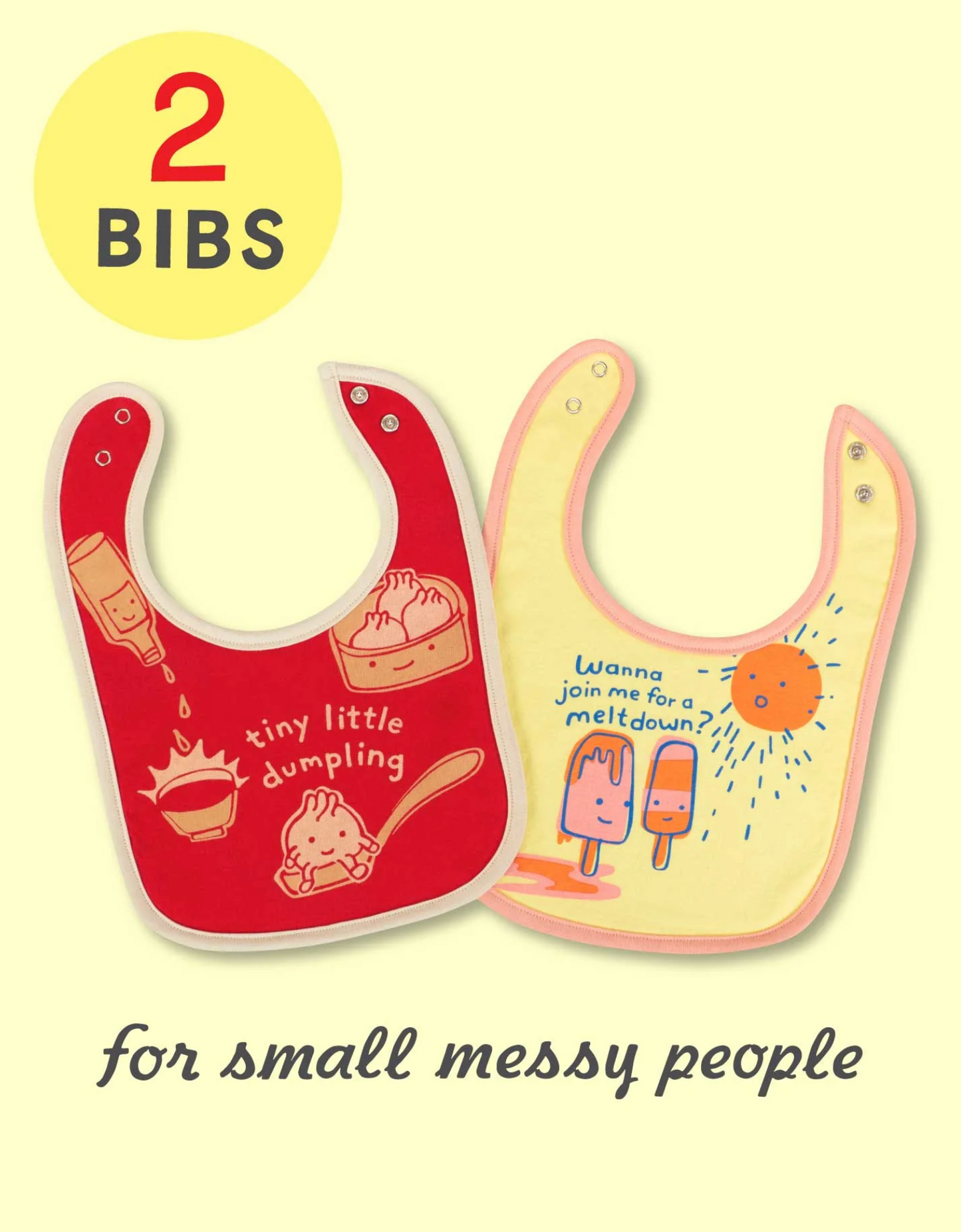 Dumpling / Meltdown Baby Bibs