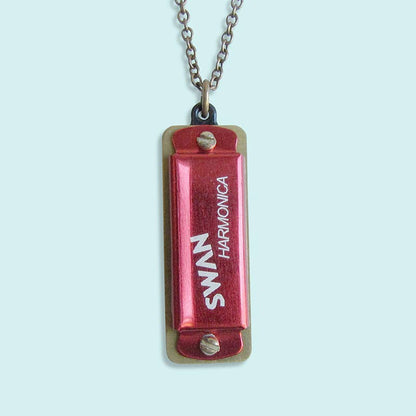 Red Harmonica Necklace