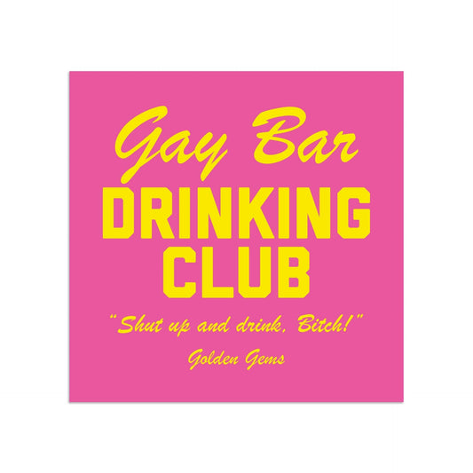 Gay Bar Drinking Club Sticker
