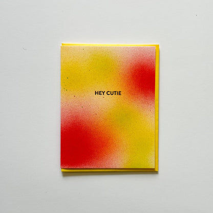 Hey Cutie Hand-Painted Card