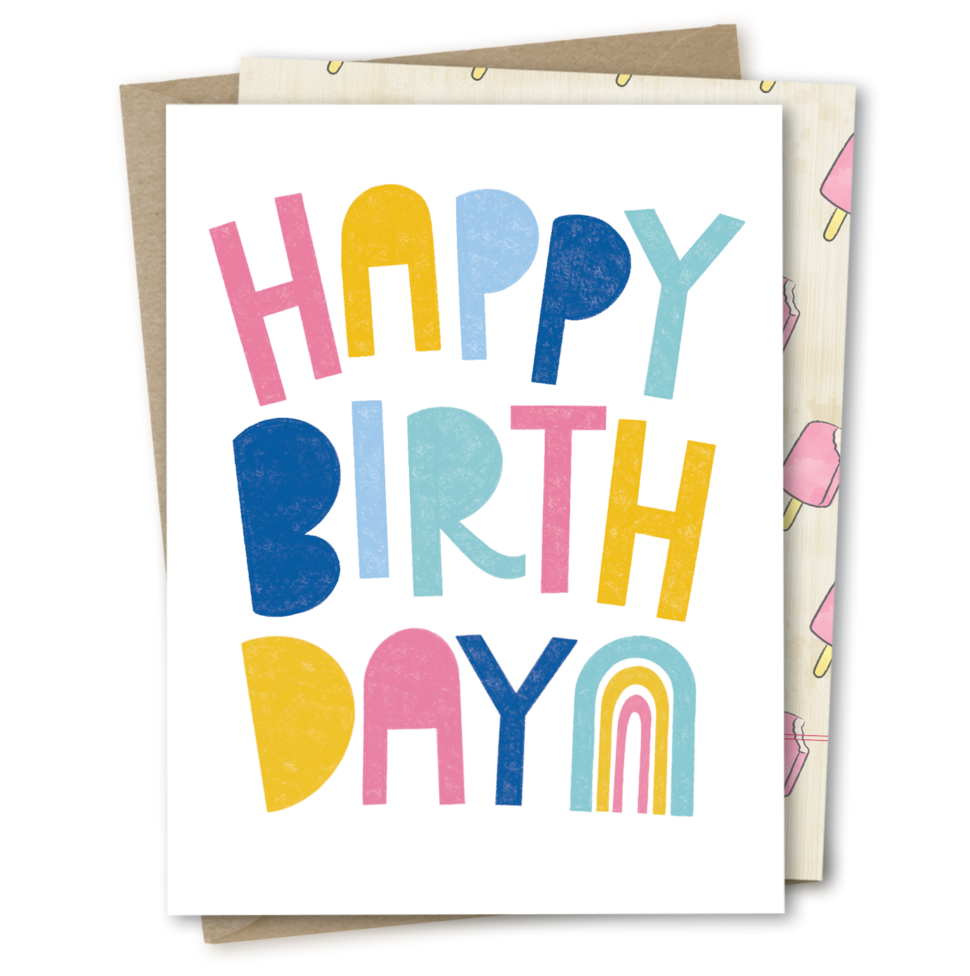 Happy Birthday Pastel Rainbow