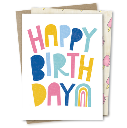 Happy Birthday Pastel Rainbow