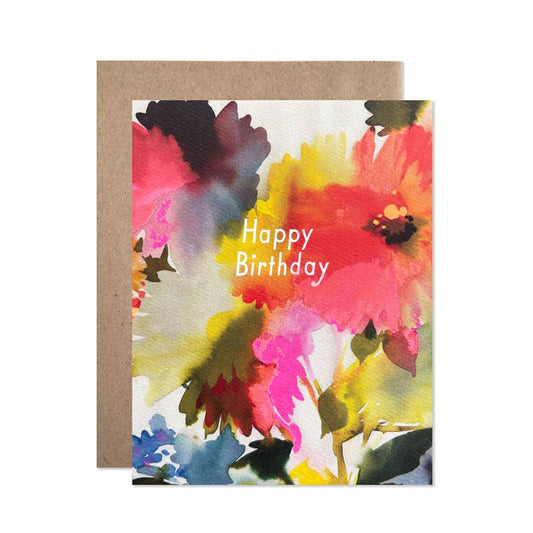 Birthday Dahlias Card