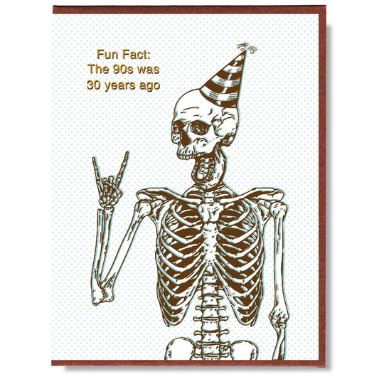 Fun Fact: The 90s Was 30 Years Ago Birthday Card