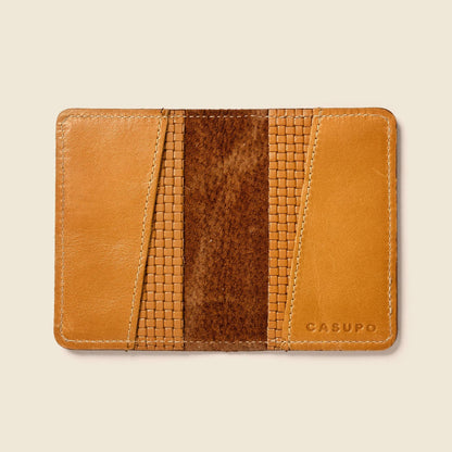 Tan Woven Leather Bifold Wallet – RFID