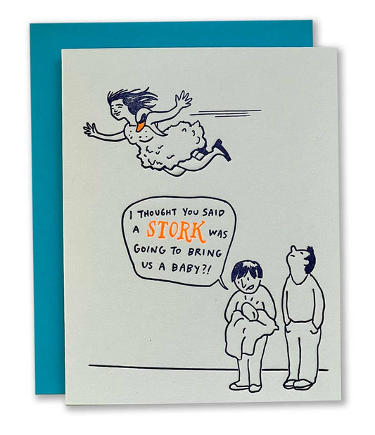 Stork Delivery Baby Card