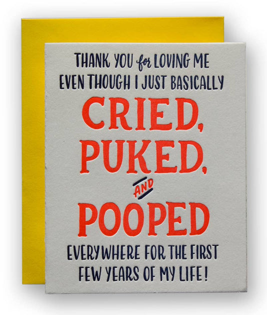 Thanks For Loving Me Though I Cried... Card