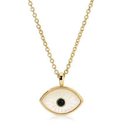 Protect Pendant, Mother of Pearl/Black Onyx
