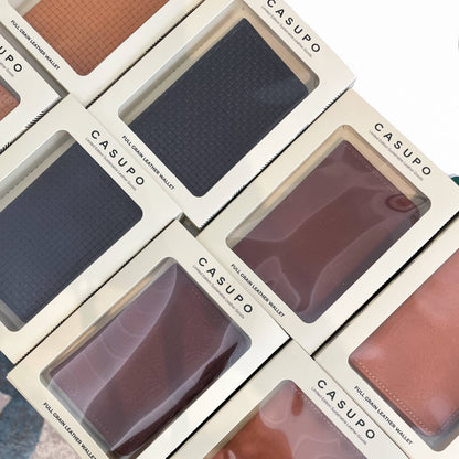 Mint Leather Compact Bifold Wallet - RFID