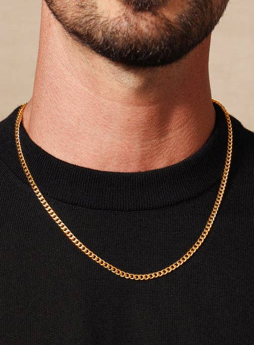 4mm Cuban Chain Necklace for Men