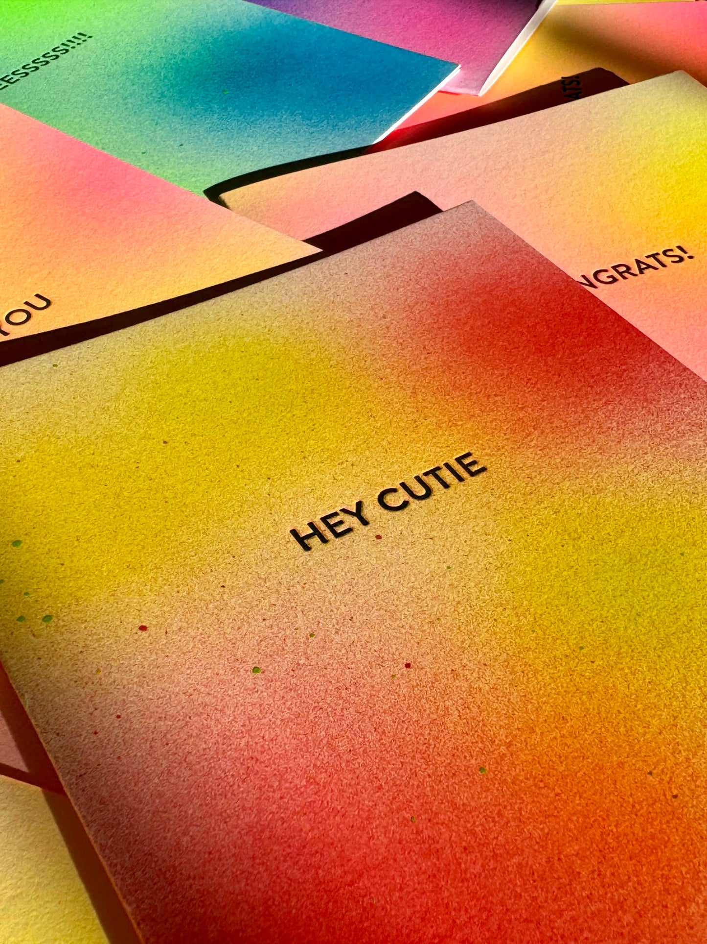 Hey Cutie Hand-Painted Card