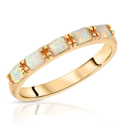 Opal Baguette Ring