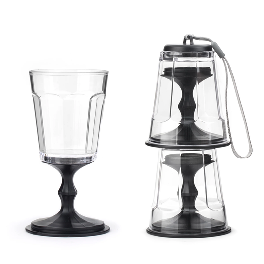 Stacking Wine Glass Black