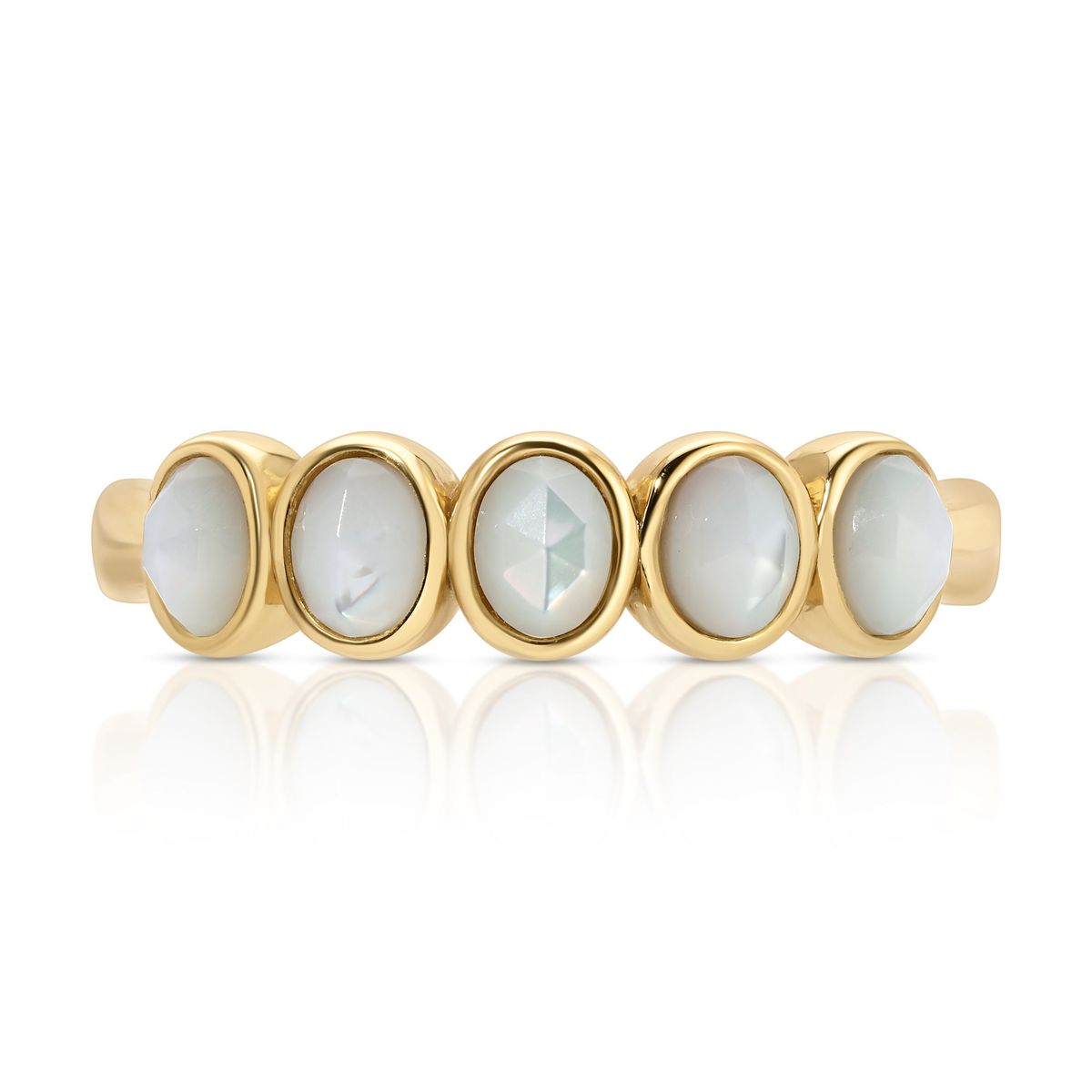 Mother of Pearl Sculpted Gemstone Ring