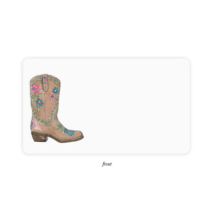 Cowboy Boot Little Notes