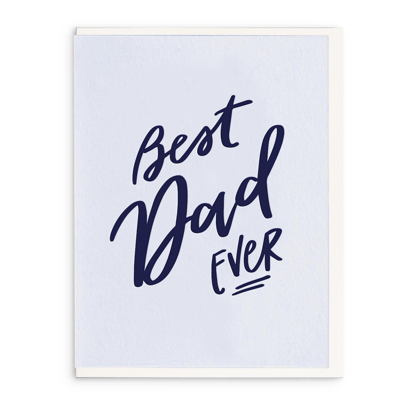 card with 'Best Dad Ever' text on a light blue background