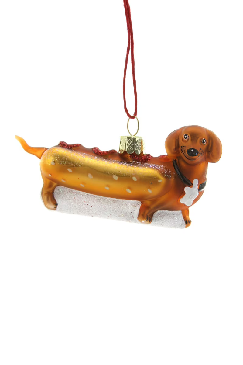 Weiner Pup Hot Dog Ornament